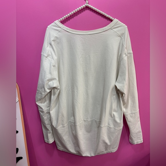 Lululemon Back In Action V-neck Long-sleeve Shirt White - Picture 4 of 4